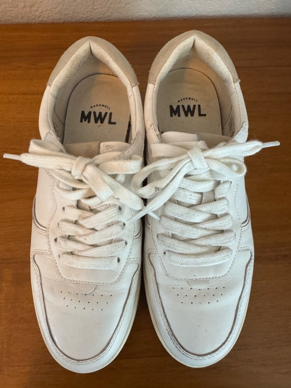 Madewell MWL Women’s 8.5 Leather Sneakers Court Shoes - Picture 3 of 4